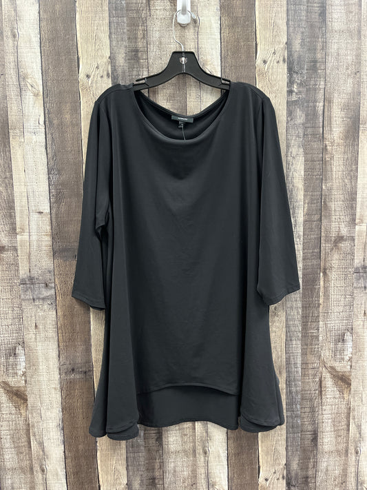 Top 3/4 Sleeve By Alfani In Black, Size: 2x