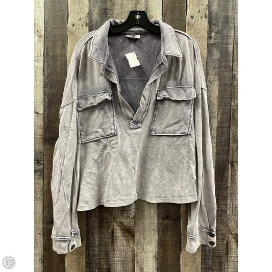 Top Long Sleeve By Evereve In Purple, Size: Xl