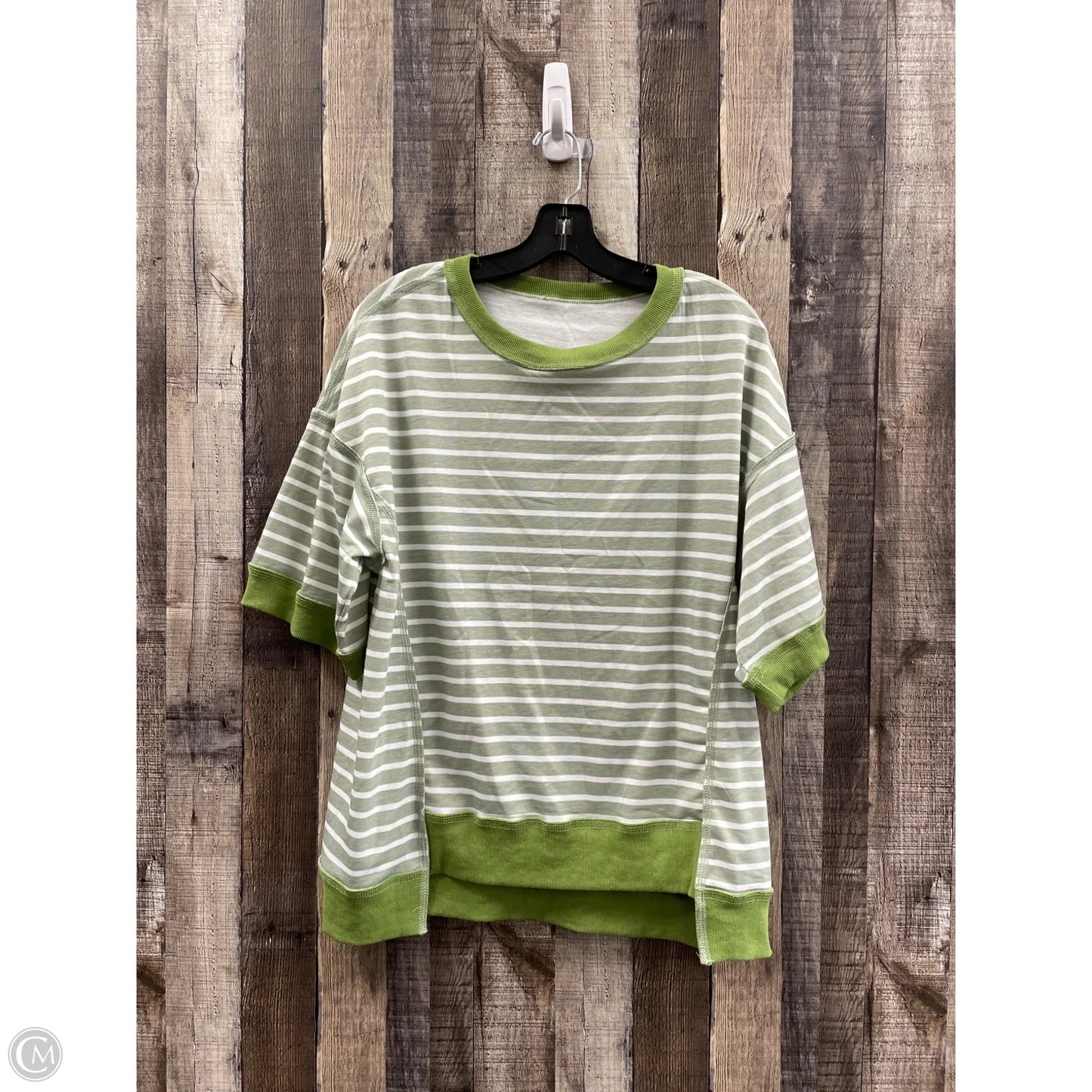 Top Short Sleeve By Cmf In Striped Pattern, Size: S