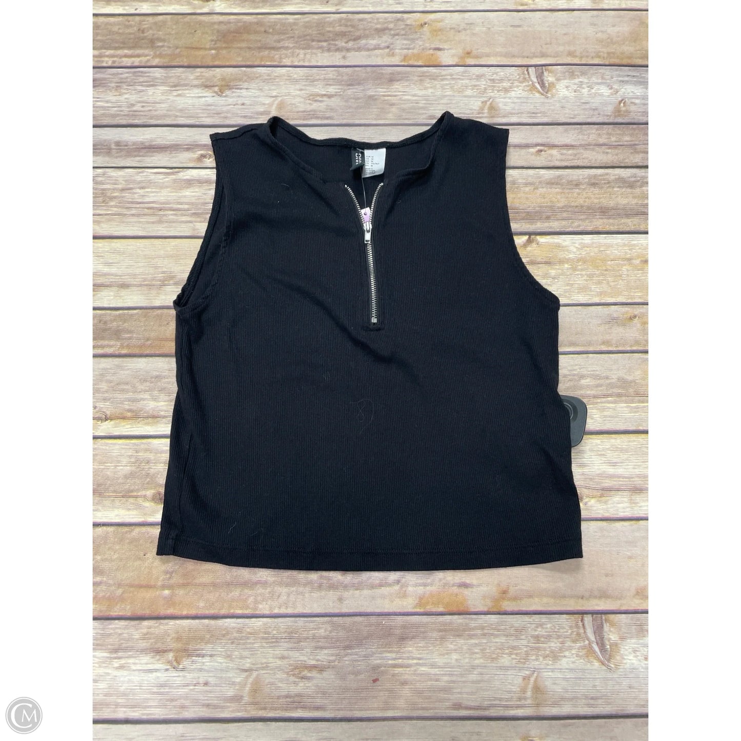Top Sleeveless By Divided In Black, Size: M