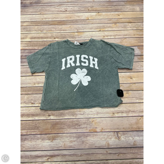Top Short Sleeve Basic By Caution To The Wind In Green, Size: S