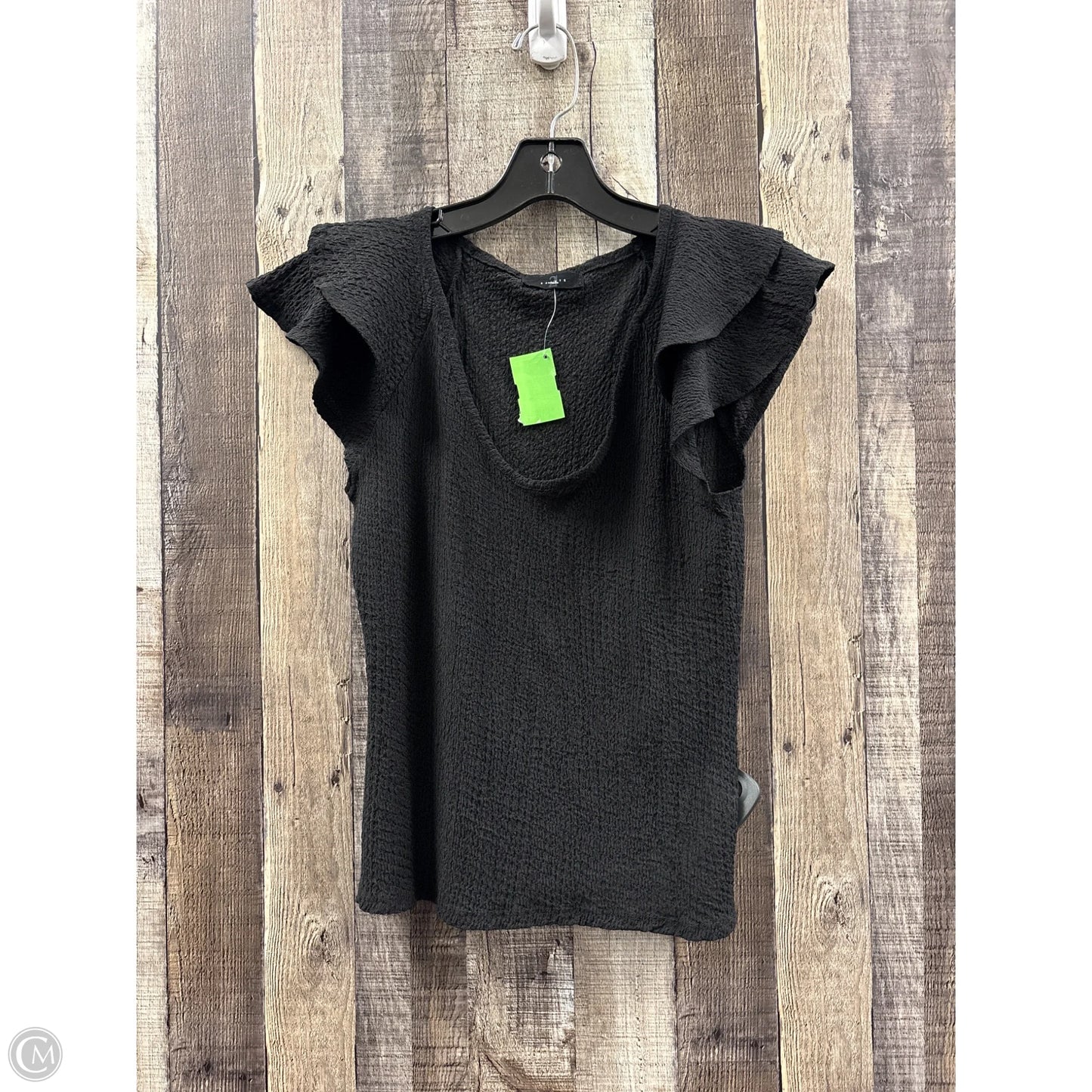 Top Short Sleeve By Cme In Black, Size: S