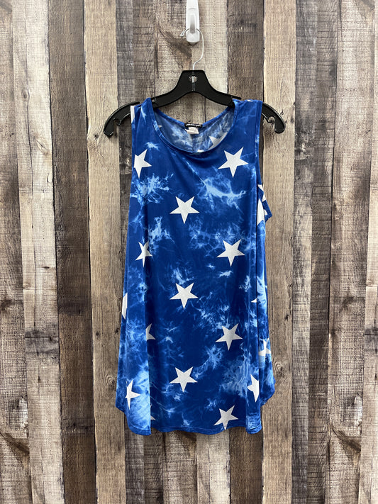 Blue Top Sleeveless Heimish Usa, Size L