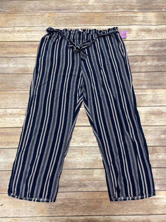 Pants Wide Leg By Xhilaration In Striped Pattern, Size: Xxl