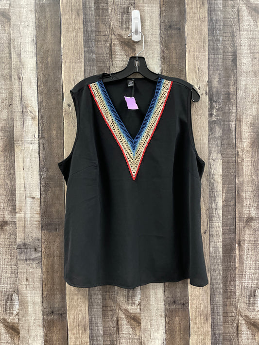 Black Top Sleeveless Shein, Size 3x