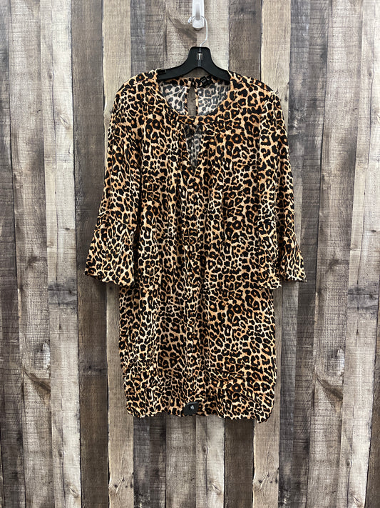 Animal Print Dress Casual Short Ana, Size Xxl