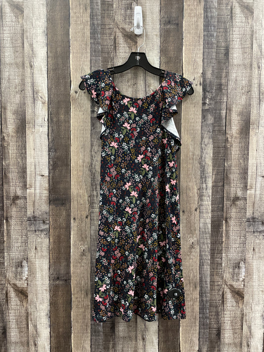 Floral Print Dress Casual Short Loft, Size S