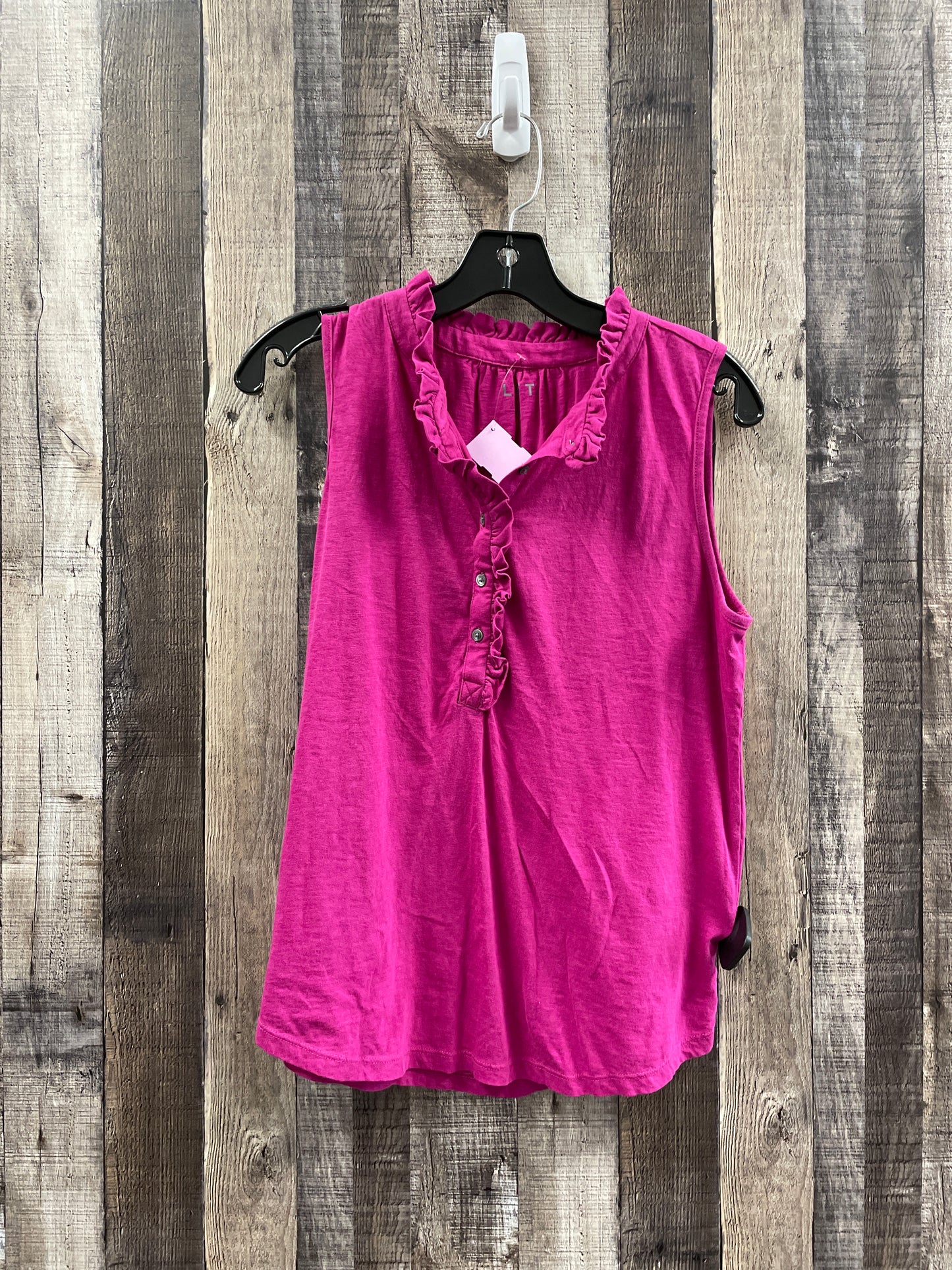 Pink Top Sleeveless Loft, Size Petite  M