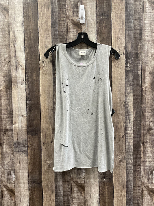 Grey Top Sleeveless Hip, Size L