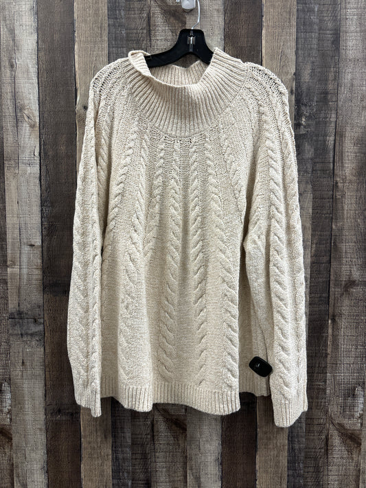 Sweater By Knox Rose In Cream, Size: 2x