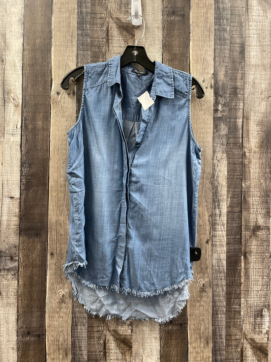 Top Sleeveless By Velvet Heart In Blue Denim, Size: S