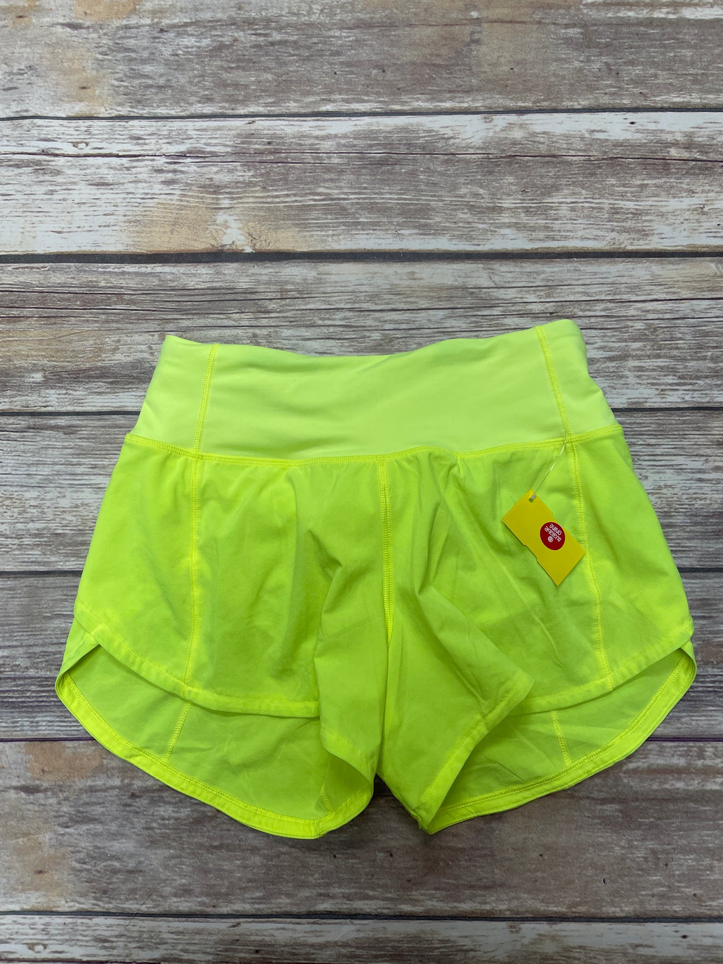 Athletic Shorts By Lululemon In Yellow, Size: 0