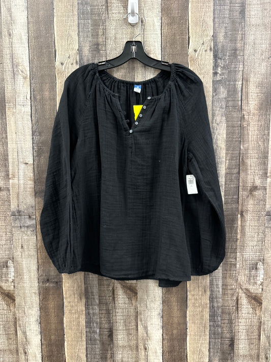 Top Long Sleeve By Old Navy In Black, Size: S