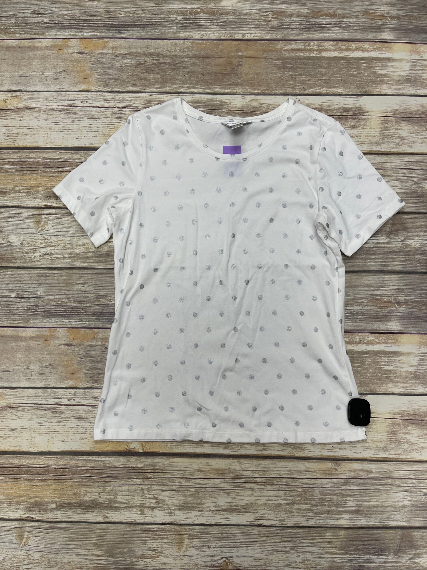 Top Short Sleeve By Christopher And Banks In Polkadot Pattern, Size: S