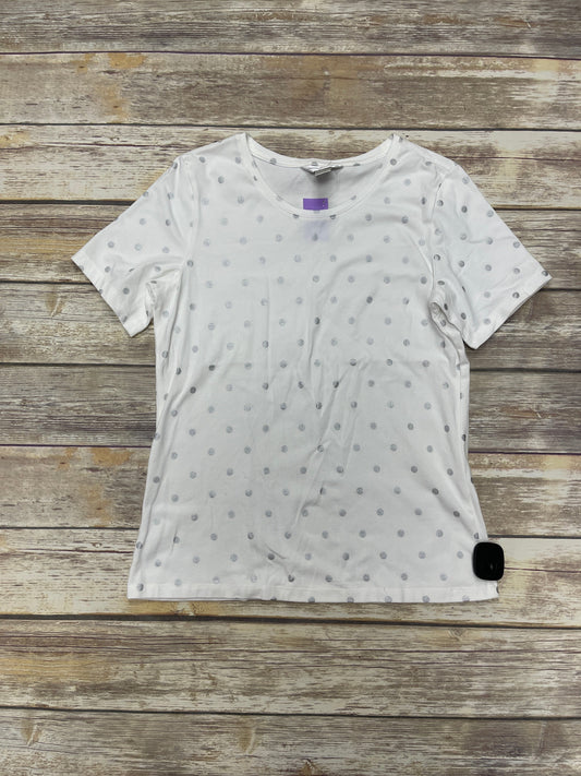 Top Short Sleeve By Christopher And Banks In Polkadot Pattern, Size: S