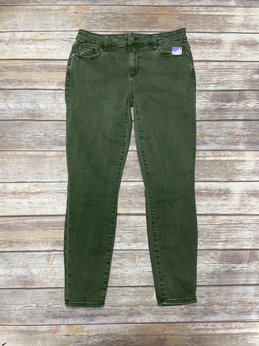 Jeans Skinny By Cme In Green Denim, Size: 10