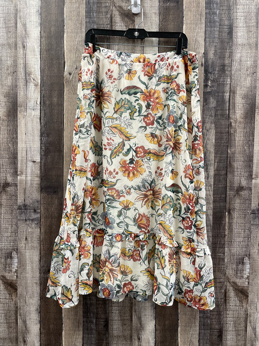 Floral Print Skirt Midi Cj Banks, Size 1x