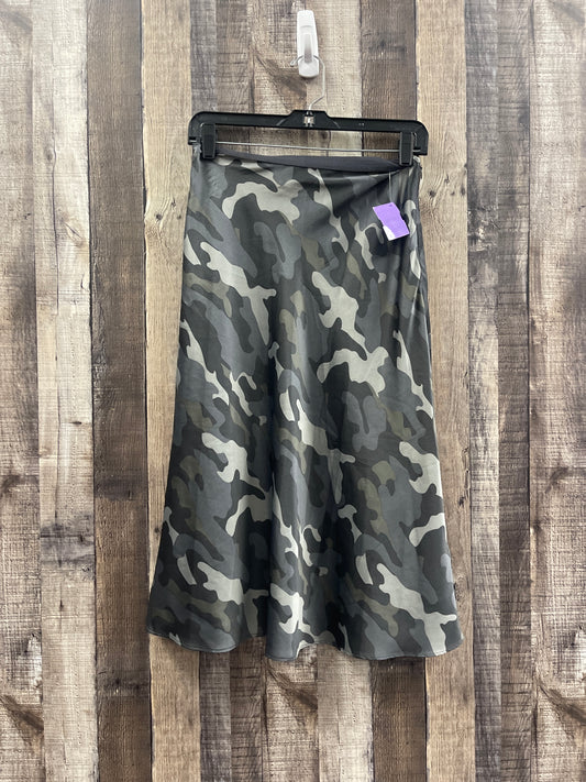 Camouflage Print Skirt Midi Express, Size Xs