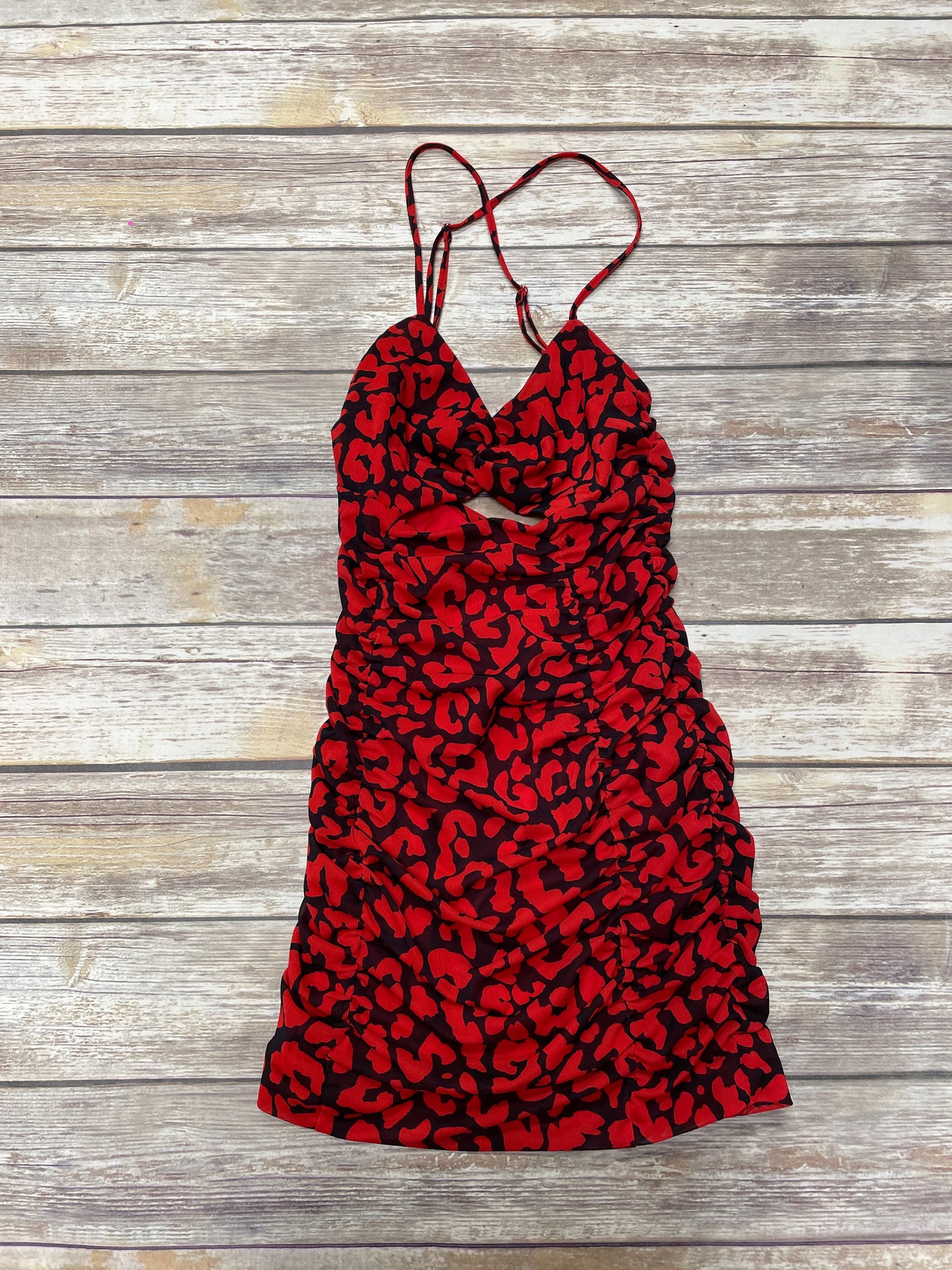 Black & Red Dress Casual Short Cme, Size S