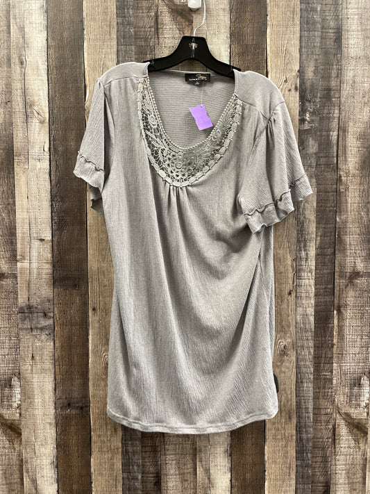 Grey Top Short Sleeve Suzanne Betro, Size L