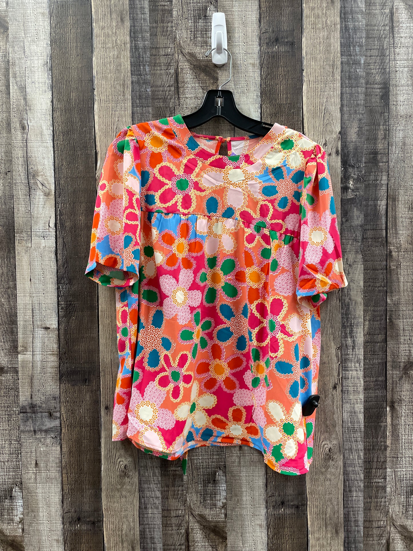 Multi-colored Top Short Sleeve Cmf, Size M