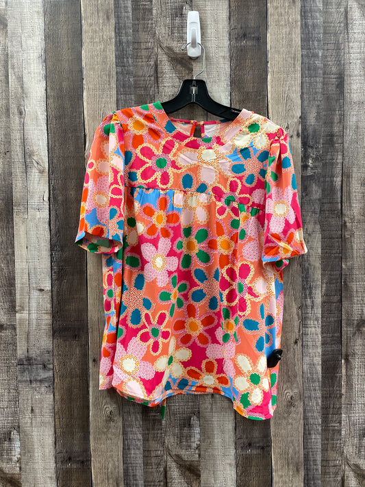 Multi-colored Top Short Sleeve Cmf, Size M