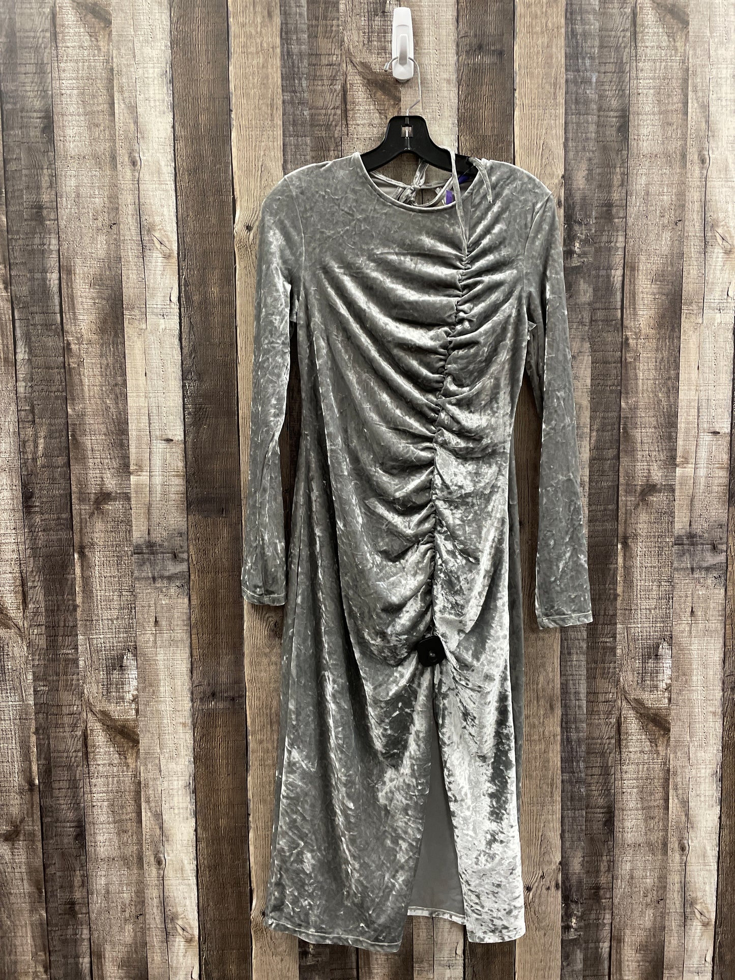 Grey Dress Casual Maxi Cme, Size M