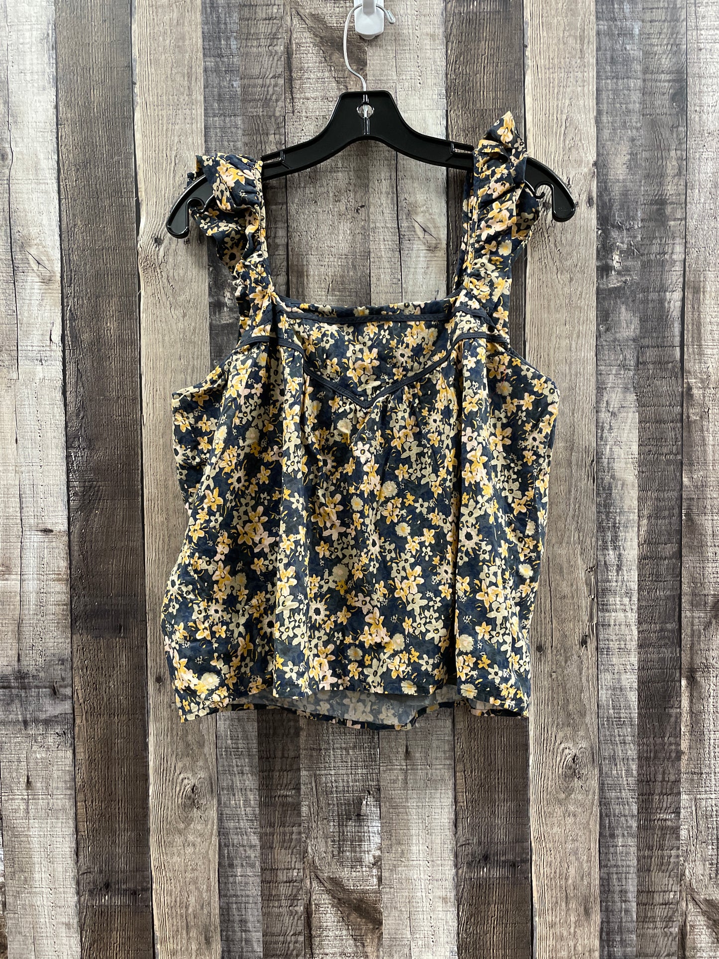 Floral Print Top Sleeveless Cme, Size Xl