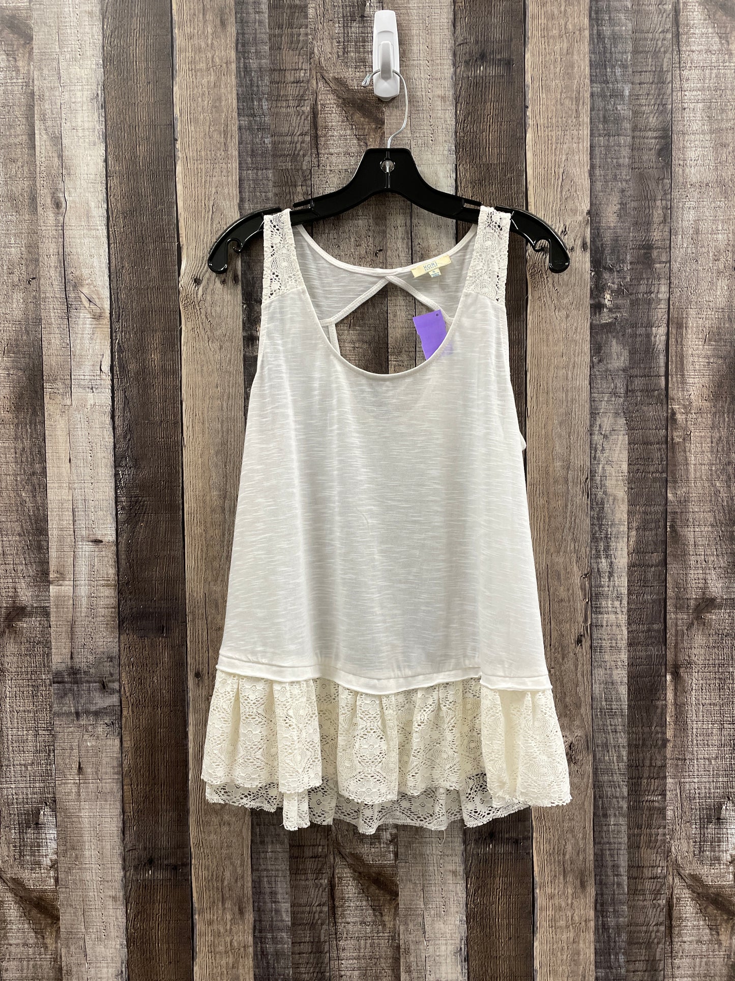 White Top Sleeveless Kori America, Size S