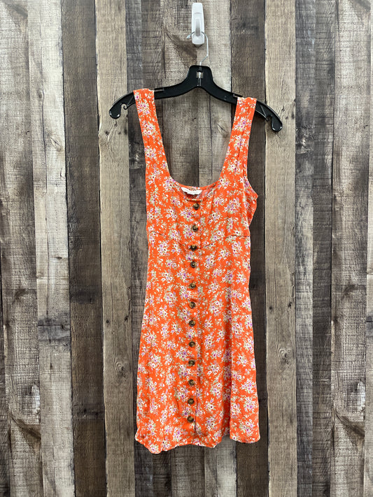 Orange Dress Casual Short American Eagle, Size Xs