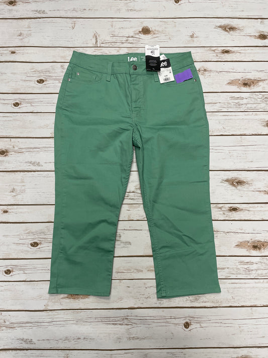 Jeans Cropped By Lee In Green, Size: 14