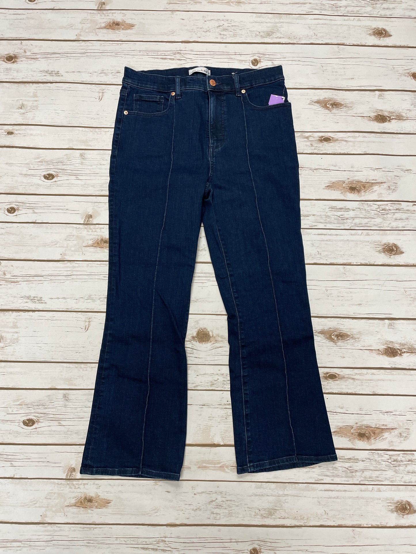 Jeans Cropped By Loft In Blue Denim, Size: 4