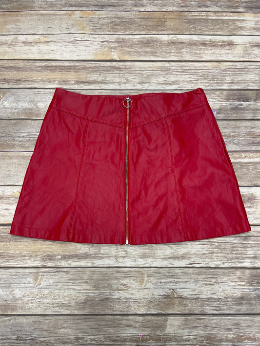 Skirt Mini & Short By Forever 21 In Red, Size: 2x