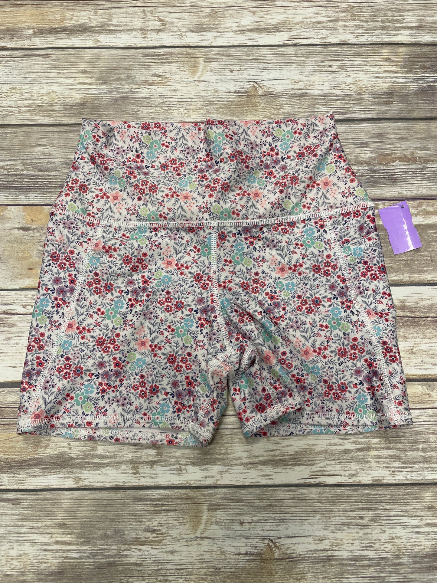 Floral Print Athletic Shorts Cme, Size L