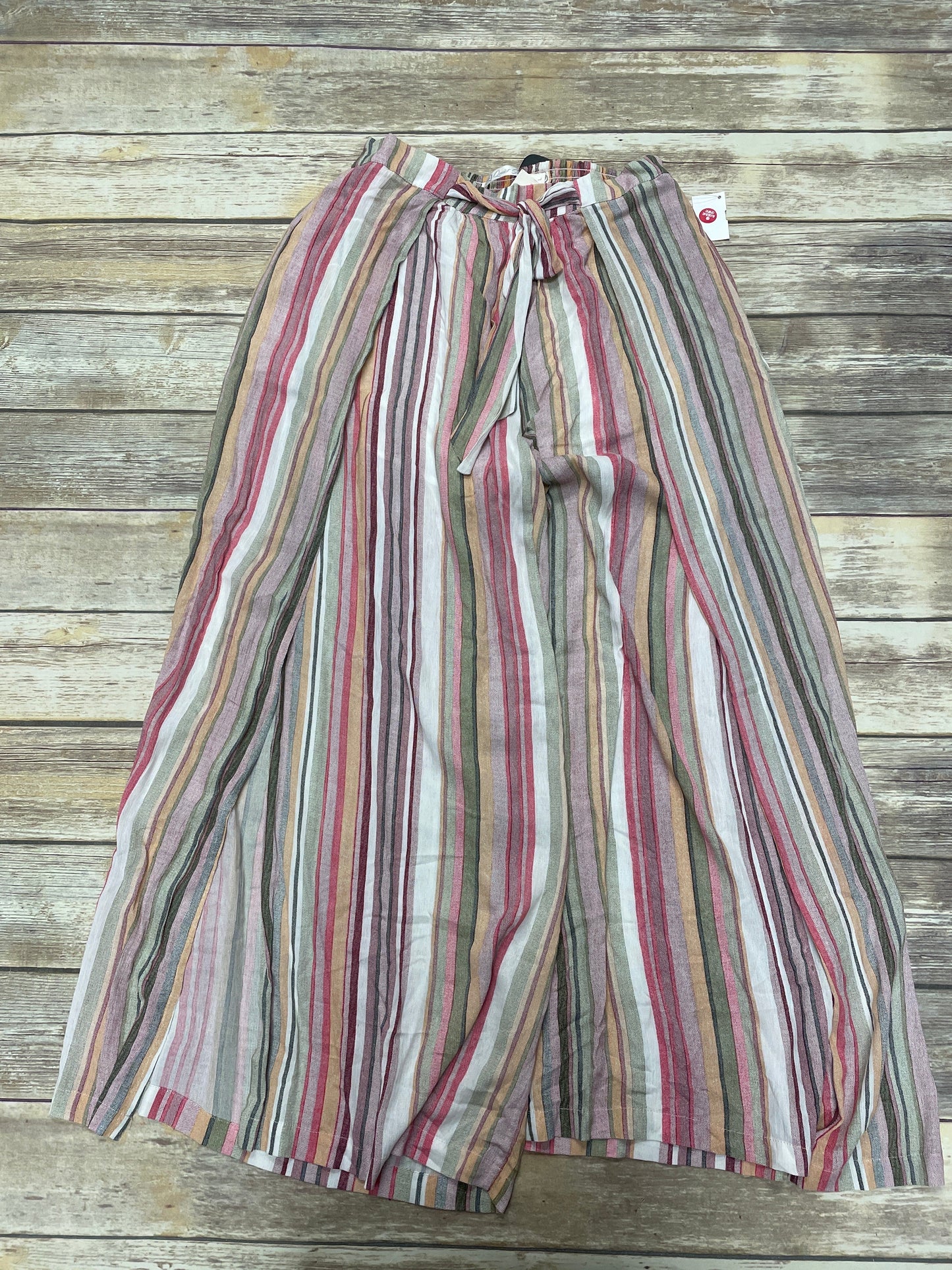 Pants Wide Leg By Cme In Striped Pattern, Size: L