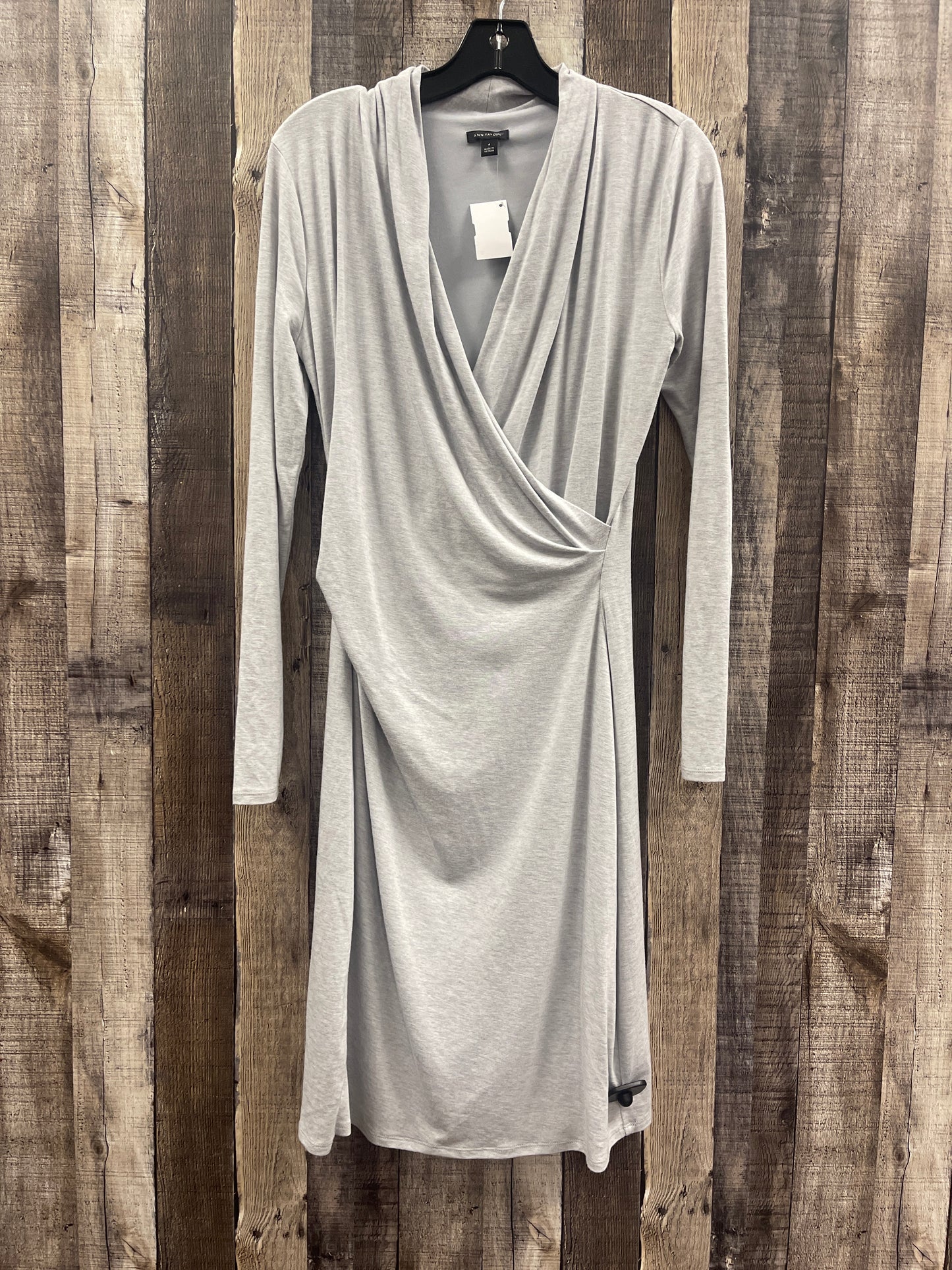 Grey Dress Casual Midi Ann Taylor, Size S