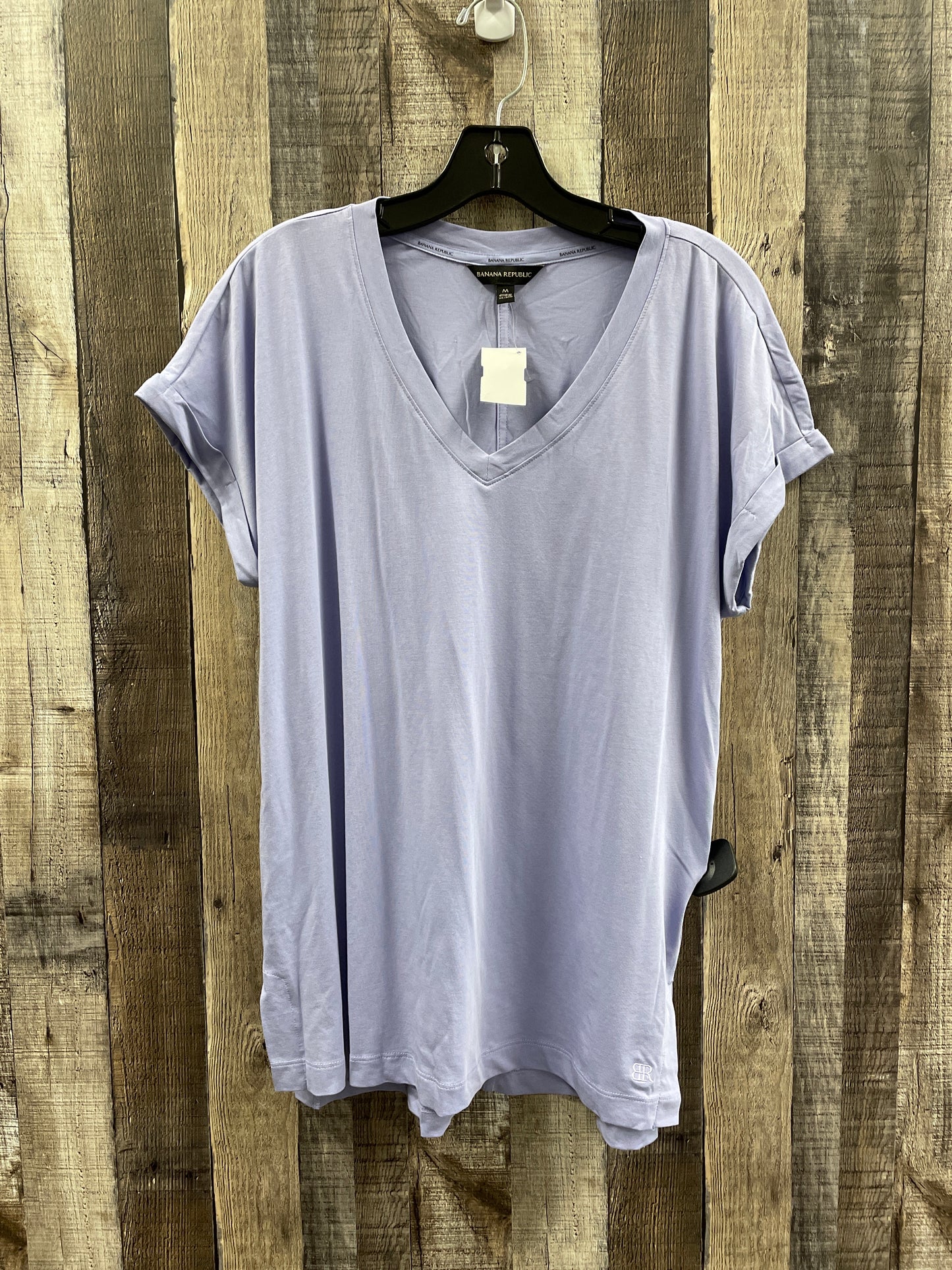 Top Short Sleeve By Banana Republic In Purple, Size: M