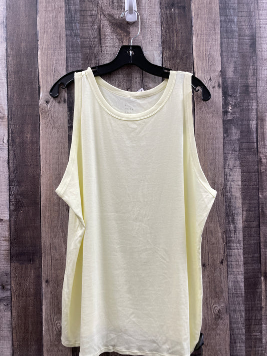 Top Sleeveless By A New Day In Yellow, Size: 3x