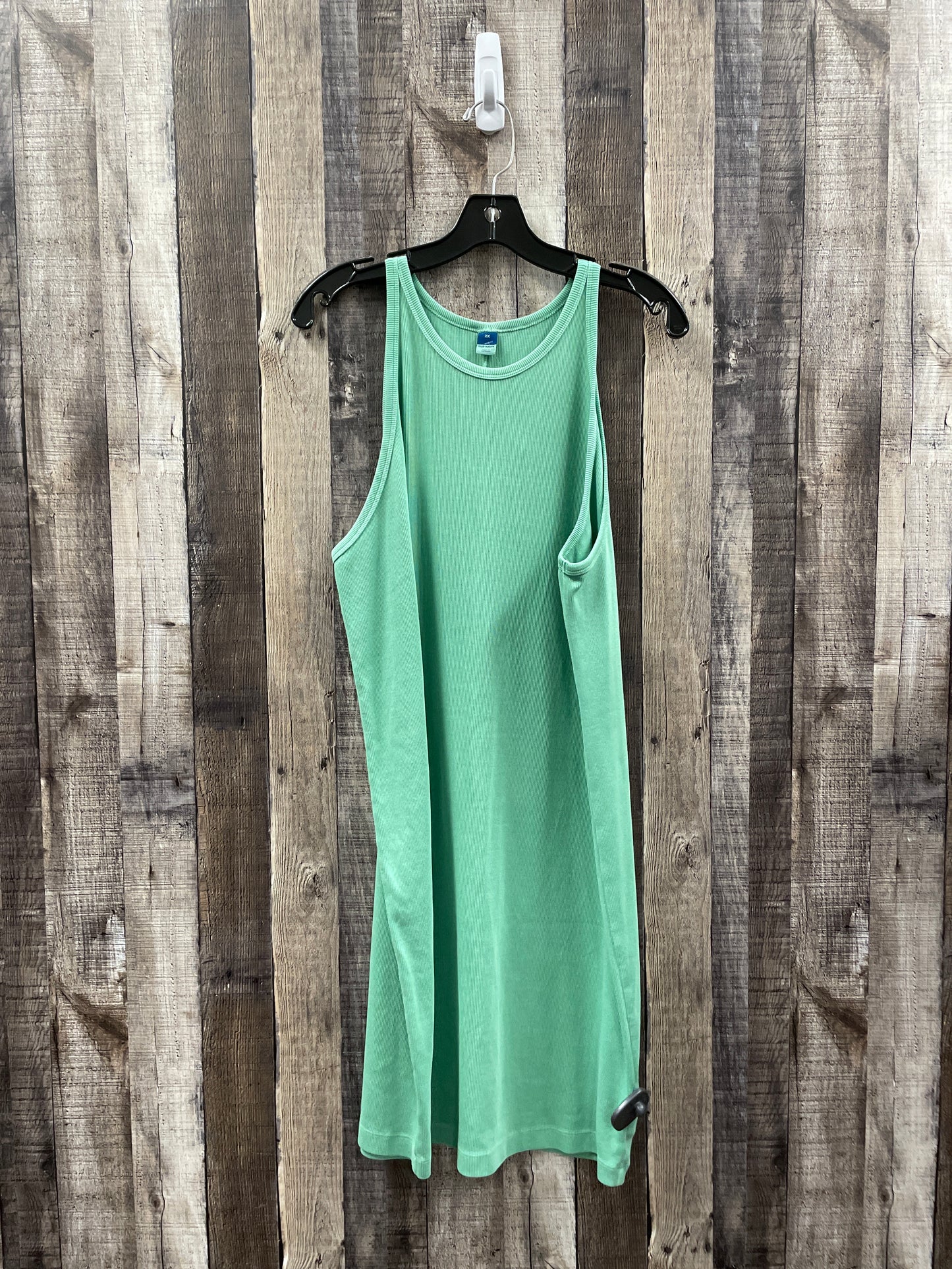 Green Dress Casual Midi Old Navy, Size 2x