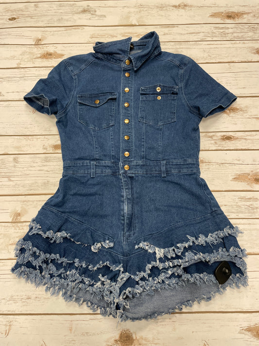 Romper By Cme In Blue Denim, Size: M