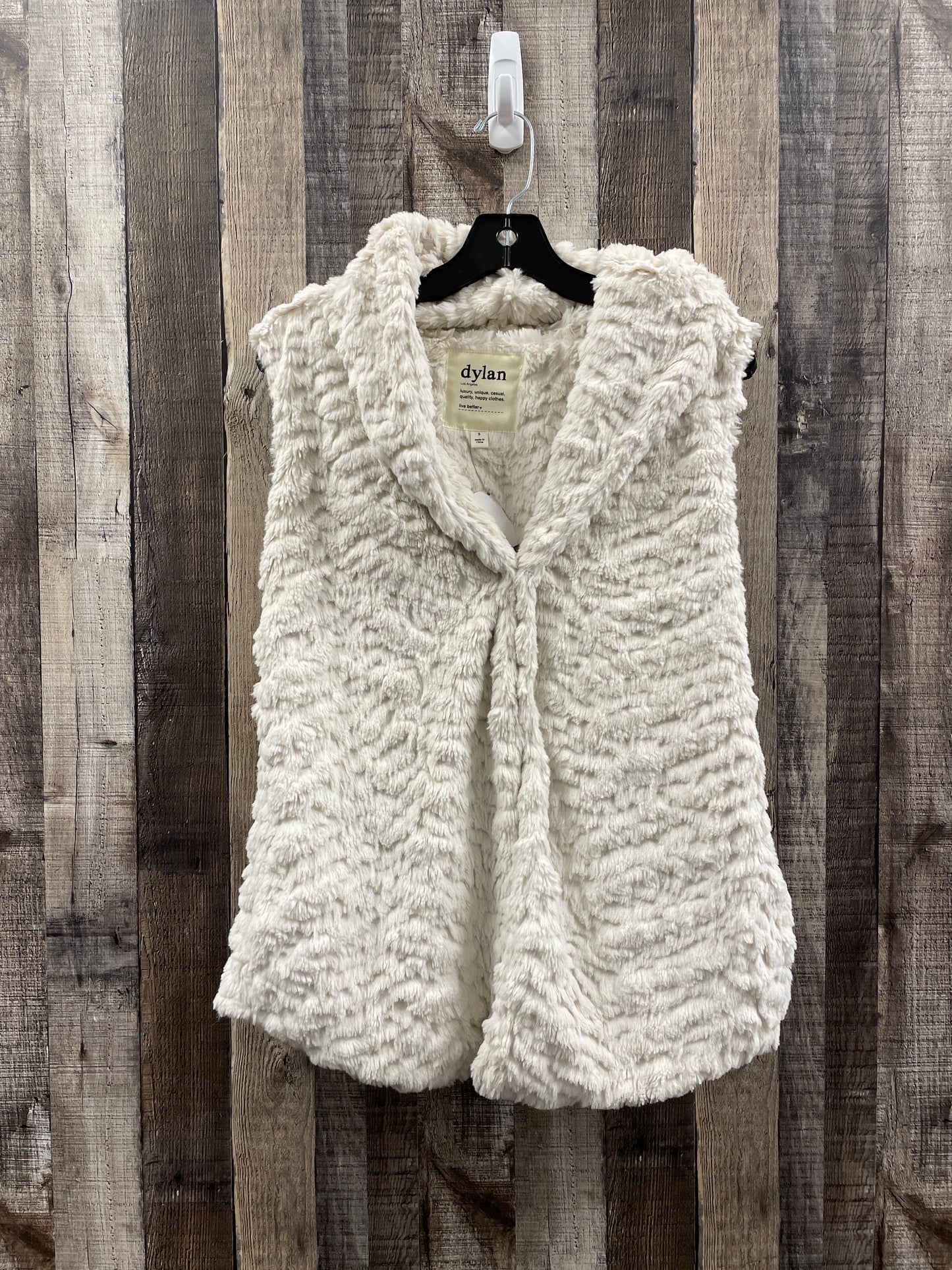 Vest Faux Fur & Sherpa By Dylan In Cream, Size: S