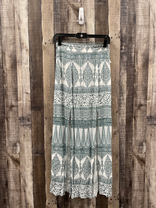 Skirt Maxi By Cme In Green & White, Size: S