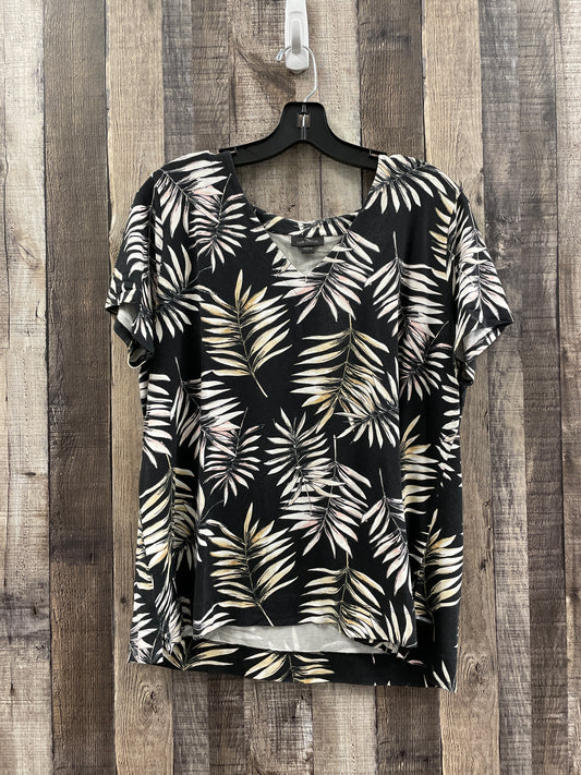 Top Short Sleeve By J. Jill In Black, Size: L