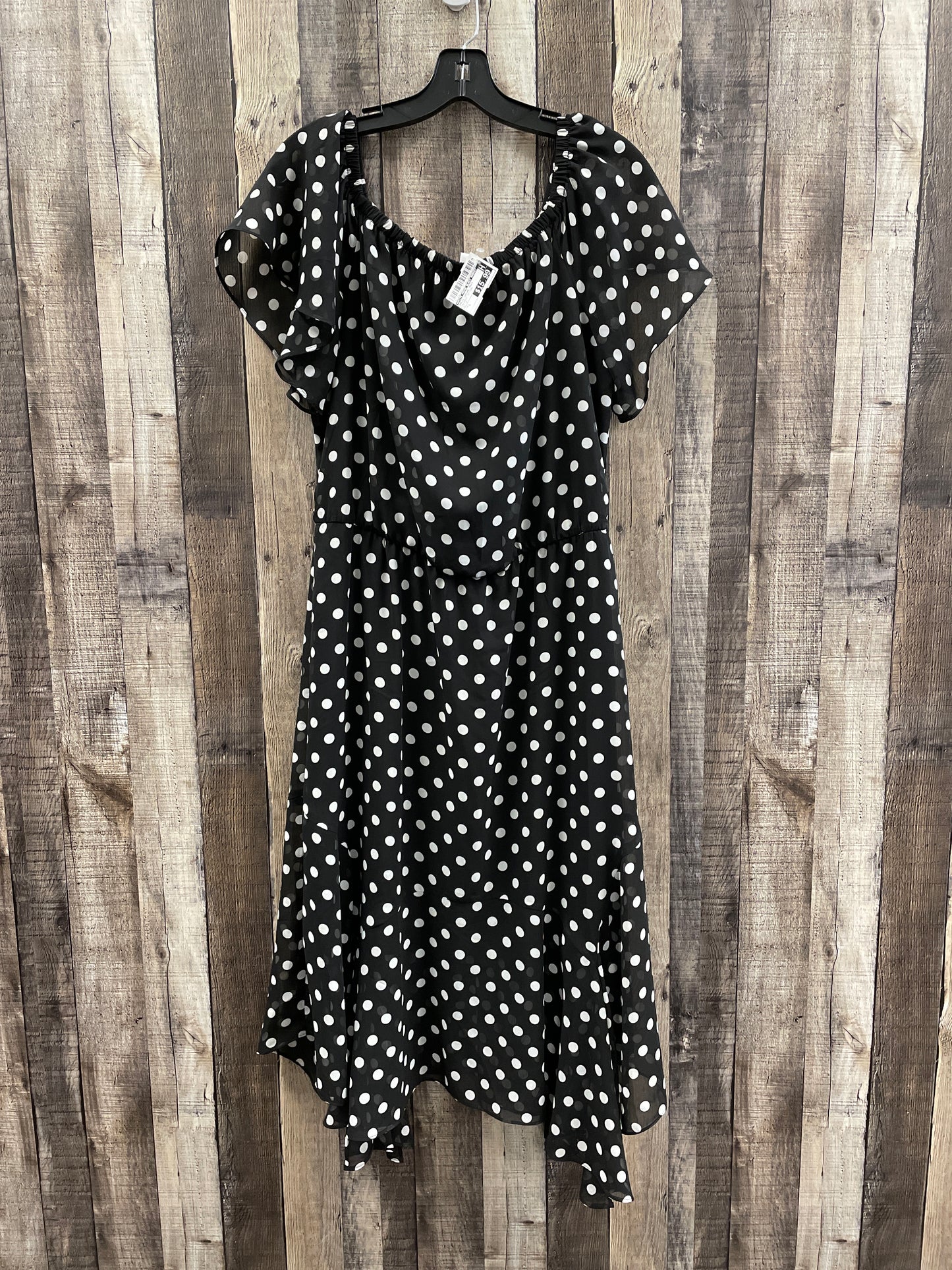 Dress Casual Maxi By White House Black Market In Polkadot Pattern, Size: L