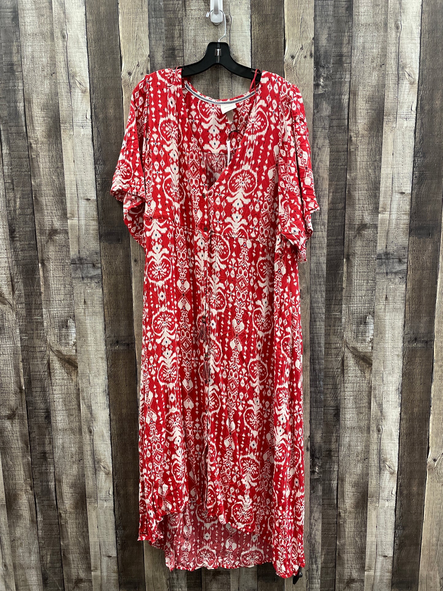 Dress Casual Maxi By Knox Rose In Red, Size: L