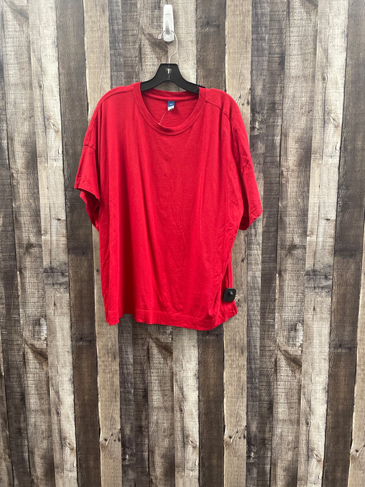 Top Short Sleeve By Old Navy In Red, Size: 2x