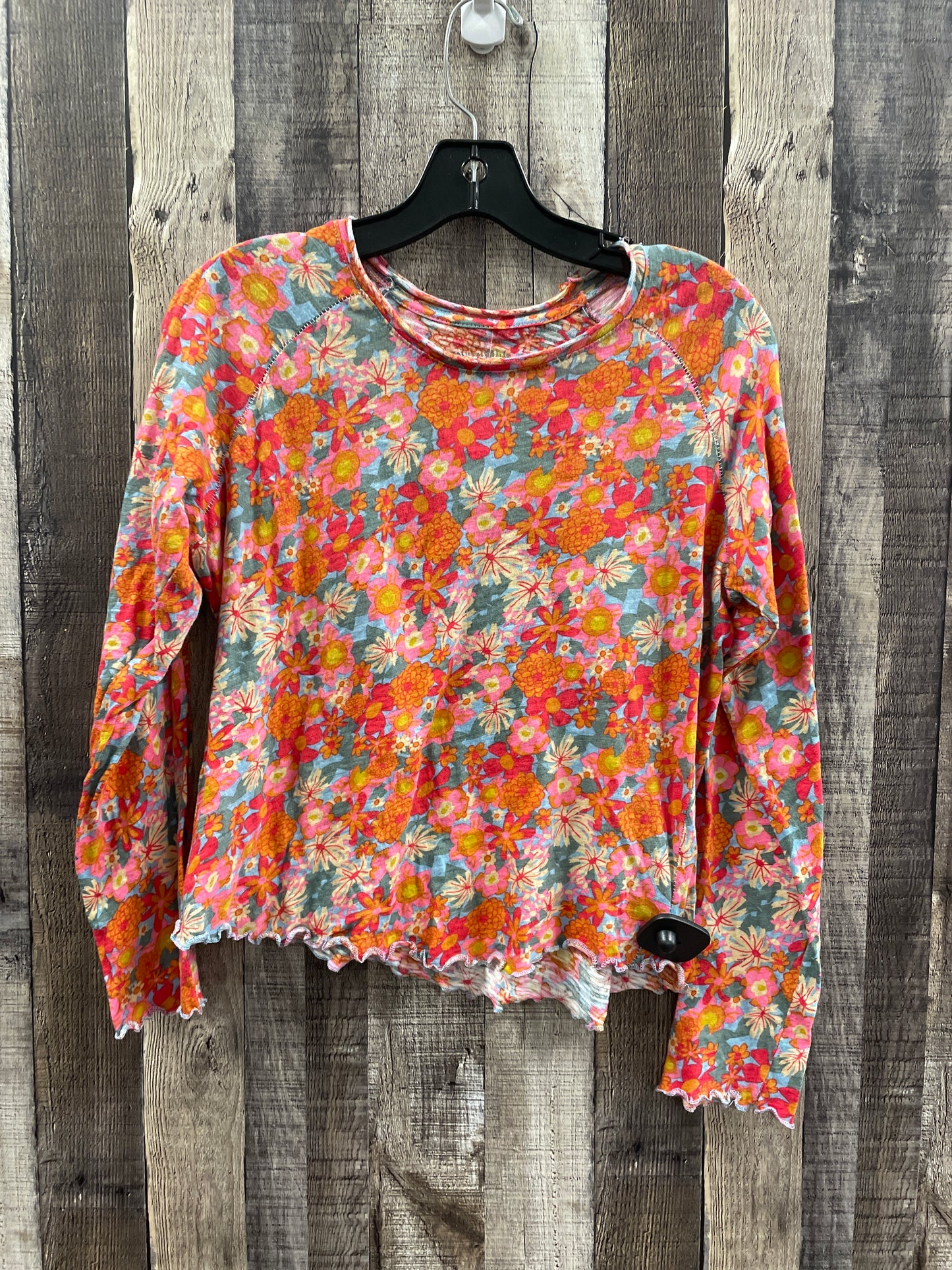 Top Long Sleeve By Natural Life In Floral Print, Size: L