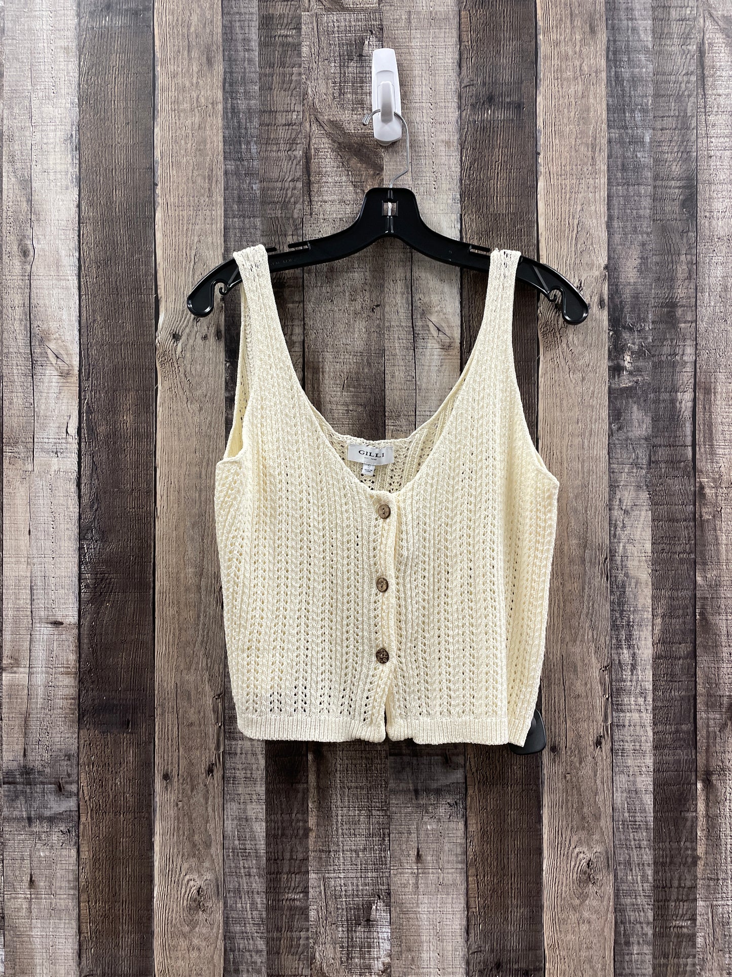 Top Sleeveless By Gilli In Beige, Size: S