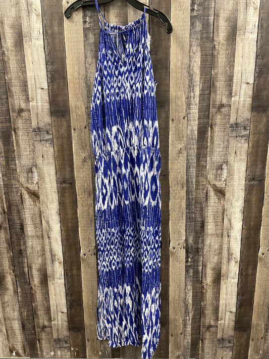 Dress Casual Maxi By Tommy Bahama In Blue & White, Size: L