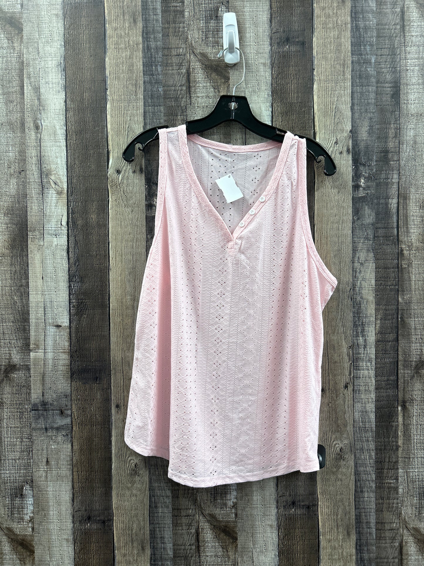 Top Sleeveless By Cmf In Pink, Size: Xxl